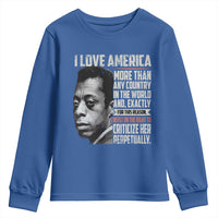 James Baldwin American Patriotic Youth Sweatshirt I Love America More Than Any Country - Wonder Print Shop