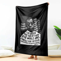 James Baldwin American Patriotic Throw Blanket I Love America More Than Any Country American Flag - Wonder Print Shop