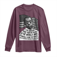 James Baldwin American Patriotic Long Sleeve Shirt I Love America More Than Any Country American Flag - Wonder Print Shop