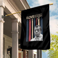 James Baldwin American Patriotic Garden Flag I Love America More Than Any Country Retro - Wonder Print Shop
