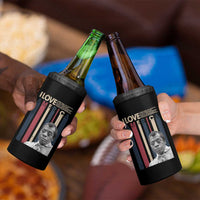 James Baldwin American Patriotic 4 in 1 Can Cooler Tumbler I Love America More Than Any Country Retro - Wonder Print Shop