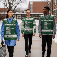 Free Palestine Sudan Congo V-Neck Knit Sweater Vest Human Rights Activist Justice and Solidarity - Wonder Print Shop