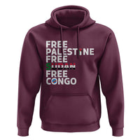 Free Palestine Sudan Congo Hoodie Human Rights Activist Justice and Solidarity - Wonder Print Shop