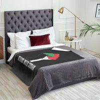 Stand With Sudan Power Fist Throw Blanket Sudan Flag Activist Peace and Protest - Wonder Print Shop