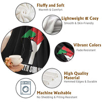 Stand With Sudan Power Fist Throw Blanket Sudan Flag Activist Peace and Protest - Wonder Print Shop