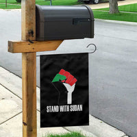 Stand With Sudan Power Fist Garden Flag Sudan Flag Activist Peace and Protest - Wonder Print Shop