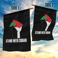 Stand With Sudan Power Fist Garden Flag Sudan Flag Activist Peace and Protest - Wonder Print Shop