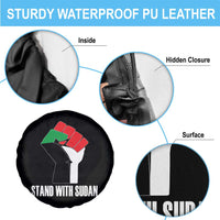 Stand With Sudan Power Fist Spare Tire Cover Sudan Flag Activist Peace and Protest - Wonder Print Shop