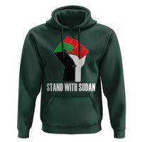 Stand With Sudan Power Fist Hoodie Sudan Flag Activist Peace and Protest - Wonder Print Shop