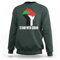 Stand With Sudan Power Fist Sweatshirt Sudan Flag Activist Peace and Protest - Wonder Print Shop