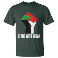 Stand With Sudan Power Fist T Shirt Sudan Flag Activist Peace and Protest - Wonder Print Shop