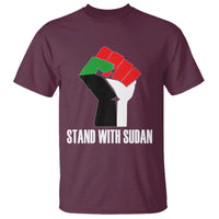 Stand With Sudan Power Fist T Shirt Sudan Flag Activist Peace and Protest - Wonder Print Shop