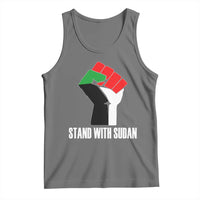 Stand With Sudan Power Fist Tank Top Sudan Flag Activist Peace and Protest - Wonder Print Shop