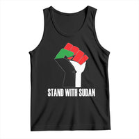 Stand With Sudan Power Fist Tank Top Sudan Flag Activist Peace and Protest - Wonder Print Shop