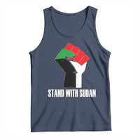 Stand With Sudan Power Fist Tank Top Sudan Flag Activist Peace and Protest - Wonder Print Shop