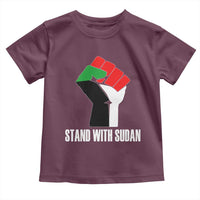 Stand With Sudan Power Fist Toddler T Shirt Sudan Flag Activist Peace and Protest - Wonder Print Shop
