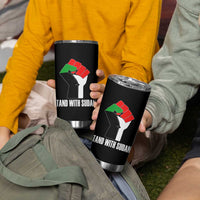 Stand With Sudan Power Fist Tumbler Cup Sudan Flag Activist Peace and Protest - Wonder Print Shop