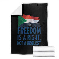 Freedom Is a Right Not a Request Throw Blanket Sudan Flag Human Rights Supporters - Wonder Print Shop