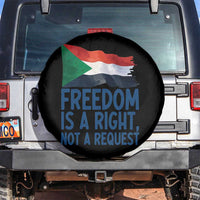 Freedom Is a Right Not a Request Spare Tire Cover Sudan Flag Human Rights Supporters - Wonder Print Shop