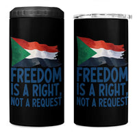 Freedom Is a Right Not a Request 4 in 1 Can Cooler Tumbler Sudan Flag Human Rights Supporters - Wonder Print Shop