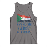 Freedom Is a Right Not a Request Tank Top Sudan Flag Human Rights Supporters - Wonder Print Shop