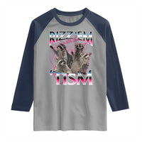 Funny Autism Raccoon Meme Raglan Shirt Rizz Em With The Tism Autistic Raccoons