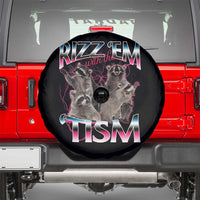 Funny Autism Raccoon Meme Spare Tire Cover Rizz Em With The Tism Autistic Raccoons