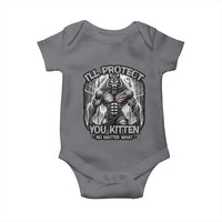 Funny Alpha Wolf Meme Baby Onesie I'll Protect You Kitten Humorous Cringe