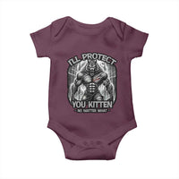 Funny Alpha Wolf Meme Baby Onesie I'll Protect You Kitten Humorous Cringe