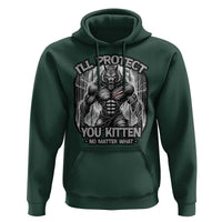 Funny Alpha Wolf Meme Hoodie I'll Protect You Kitten Humorous Cringe
