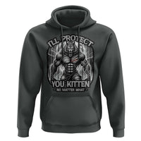 Funny Alpha Wolf Meme Hoodie I'll Protect You Kitten Humorous Cringe