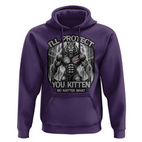 Funny Alpha Wolf Meme Hoodie I'll Protect You Kitten Humorous Cringe