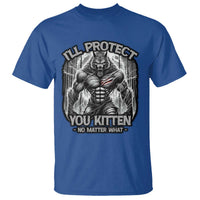 Funny Alpha Wolf Meme T Shirt I'll Protect You Kitten Humorous Cringe - Wonder Print Shop