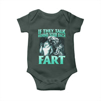 Funny Alpha Wolf Meme Baby Onesie If They Talk Behind Your Back Fart Humorous Cringe