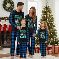 Funny Alpha Wolf Meme Plaid Pajama Set If They Talk Behind Your Back Fart Humorous Cringe - Wonder Print Shop
