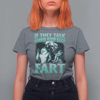 Funny Alpha Wolf Meme T Shirt For Women If They Talk Behind Your Back Fart Humorous Cringe - Wonder Print Shop