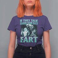 Funny Alpha Wolf Meme T Shirt For Women If They Talk Behind Your Back Fart Humorous Cringe - Wonder Print Shop