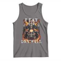 Funny Cringe Hard Skeleton Meme Tank Top I Eat Drywall