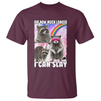 Funny Raccoon Meme T Shirt Idk How Much Longer I Can Slay - Wonder Print Shop