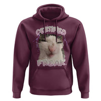 Funny Cat Meme Hoodie Certified Freak Eat Cement Cursed Cat