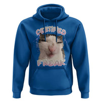 Funny Cat Meme Hoodie Certified Freak Eat Cement Cursed Cat