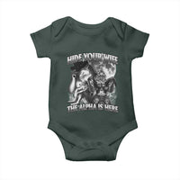 Funny Alpha Wolf Meme Baby Onesie Hide Your Wife The Alpha Is Here Humorous Cringe