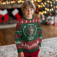 Funny Silly Cat Meme Ugly Christmas Sweater I Wake Up I Engage In Tomfoolery - Wonder Print Shop
