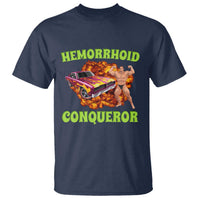 Hemorrhoid Conqueror T Shirt Funny Oddly Specific Dank Meme Absurd Muscle Car