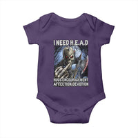 Funny Cringe Hard Skeleton Meme Baby Onesie I Need HEAD Hugs Encouragement Affection Devotion Middle Finger Edgy Hard Cringe