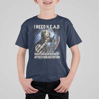 Funny Cringe Hard Skeleton Meme T Shirt For Kid I Need HEAD Hugs Encouragement Affection Devotion Middle Finger Edgy Hard Cringe - Wonder Print Shop