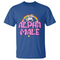Funny Sarcastic Alpha Male T Shirt Unicorn Sarcastic Ironic Weird Y2K Humor - Wonder Print Shop