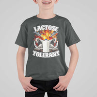 Funny Lactose Tolerant T Shirt For Kid Retro Pro-Dairy Ironic Cringe Meme