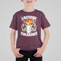 Funny Lactose Tolerant T Shirt For Kid Retro Pro-Dairy Ironic Cringe Meme
