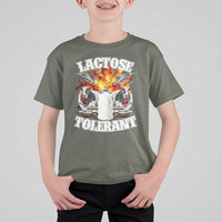 Funny Lactose Tolerant T Shirt For Kid Retro Pro-Dairy Ironic Cringe Meme
